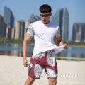 Digital Print with Leaves Waistband for Swimming Short